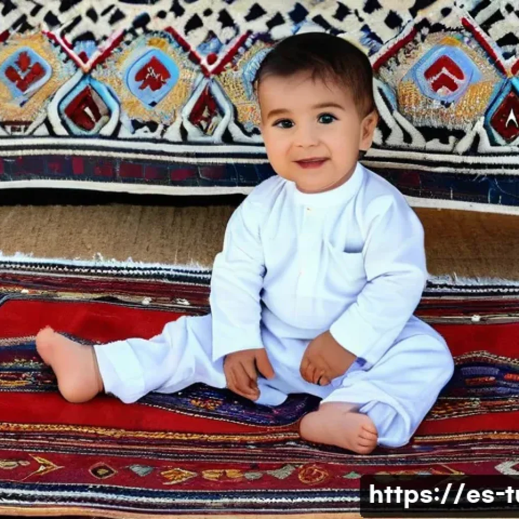 투르크메니스탄에서의 전통 의례 - **Turkmen 'Gadam Basi' First Steps Celebration**
    A heartwarming and joyful scene capturing a Tur...