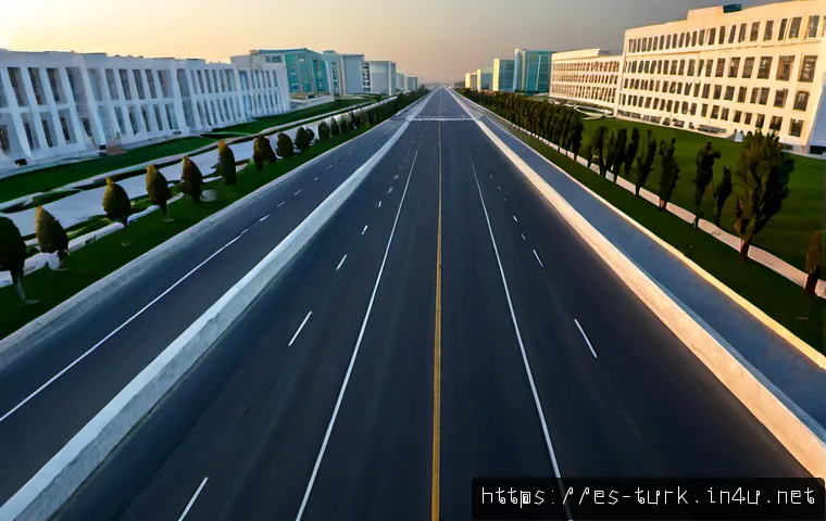 Home 17 투르크메니스탄의 정치적 변화 - Photorealistic editorial scene symbolizing political change in Turkmenistan, a modern government dis...